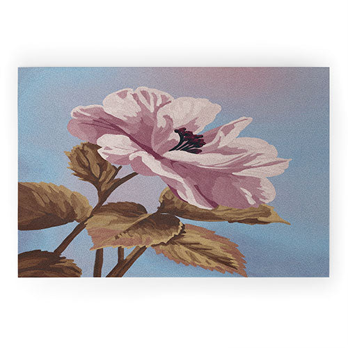 Lisa D Art Designs Vintage Begonia Botanical Welcome Mat