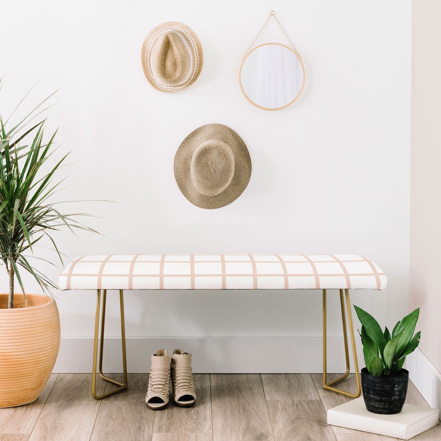 Little Arrow Design Co blush grid Bench