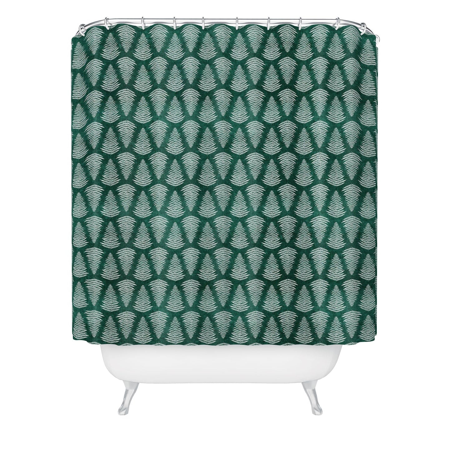 Little Arrow Design Co fern on forest Shower Curtain