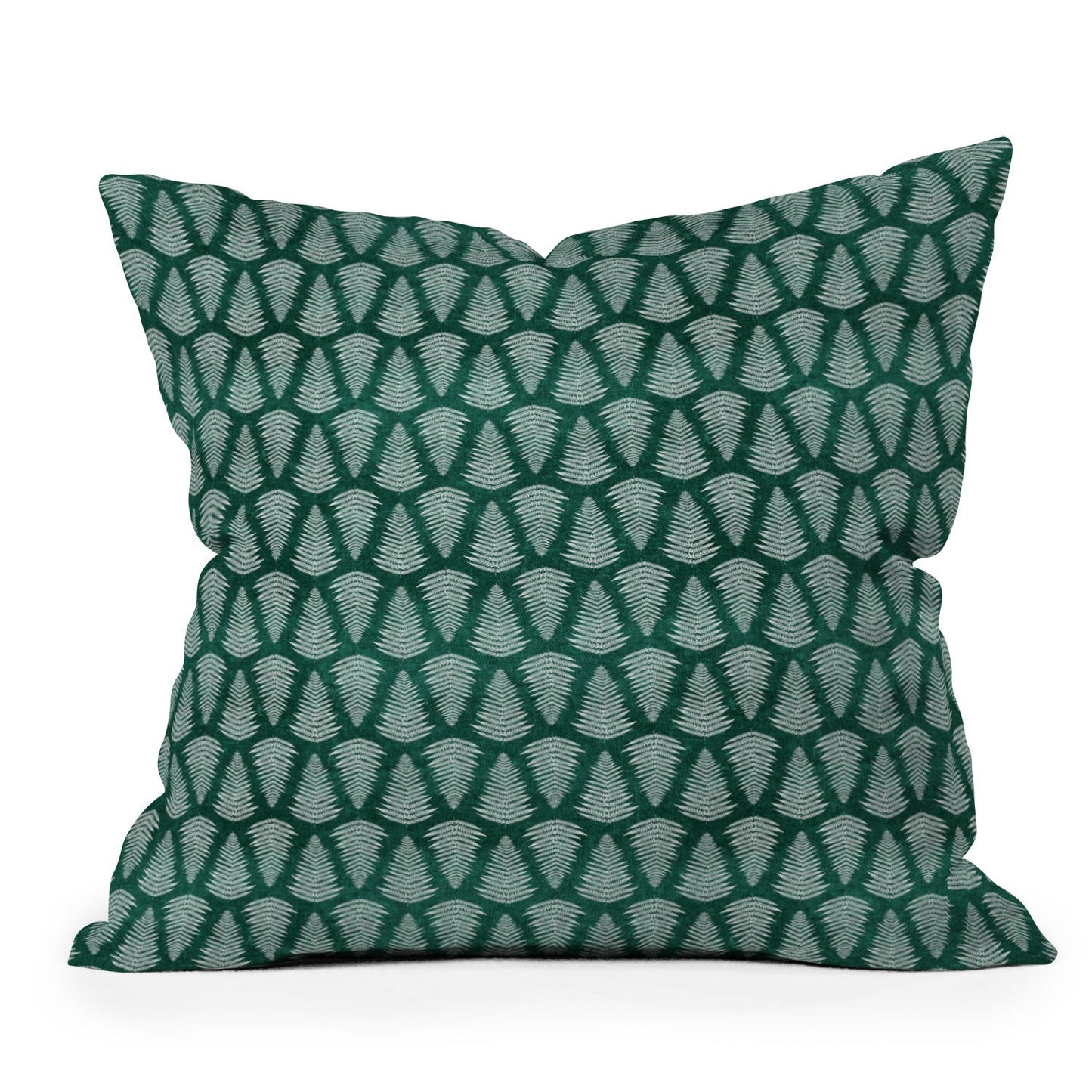 Little Arrow Design Co fern on forest Outdoor Throw Pillow
