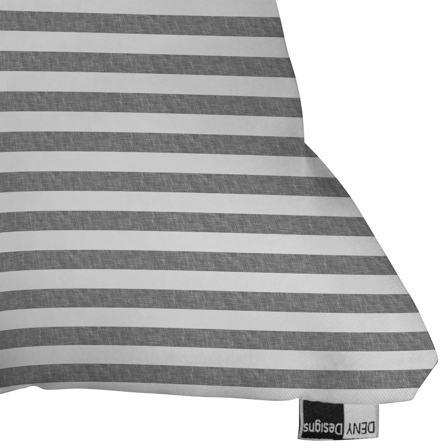 Little Arrow Design Co Stripes in Grey Outdoor Throw Pillow