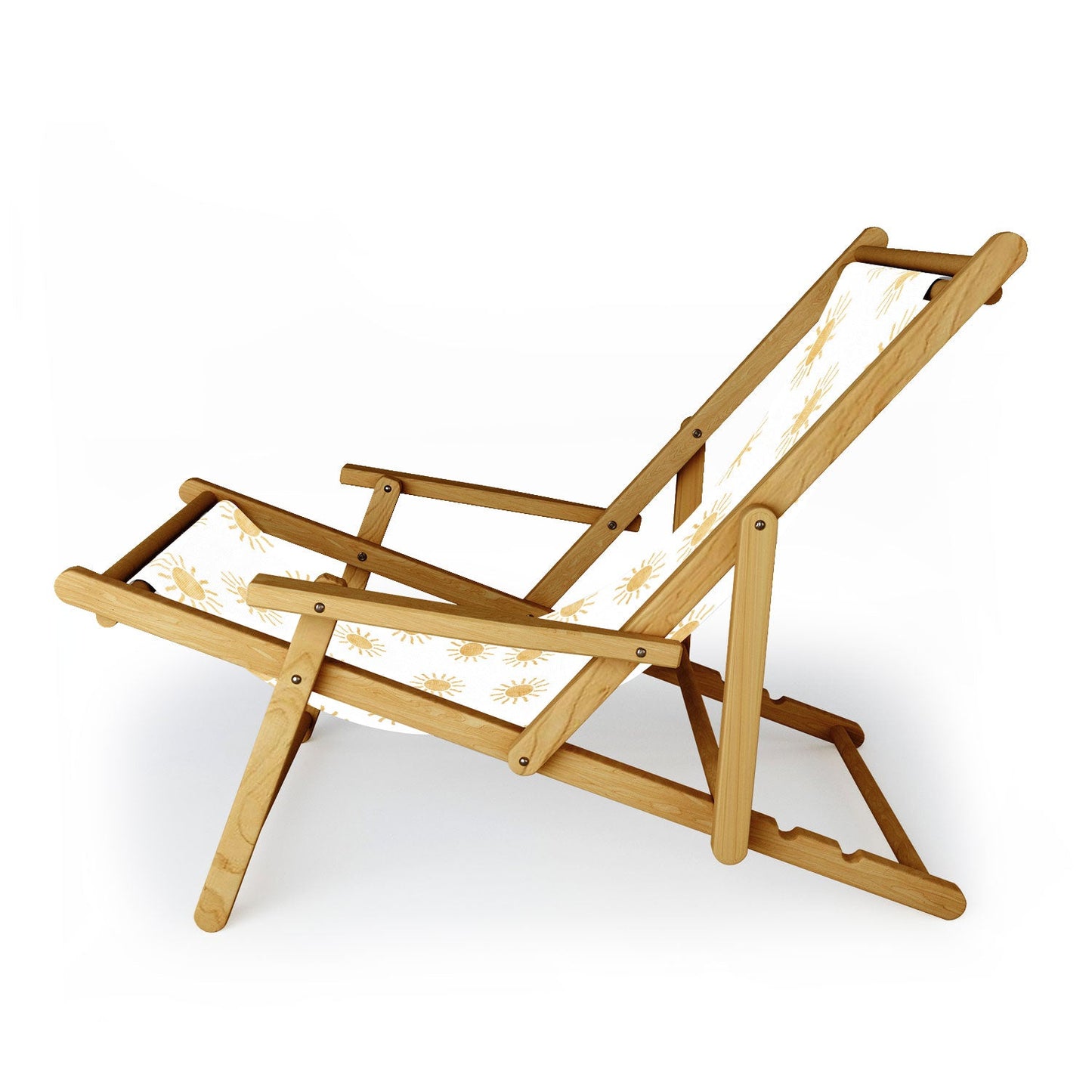 Little Arrow Design Co Suns golden on white Sling Chair