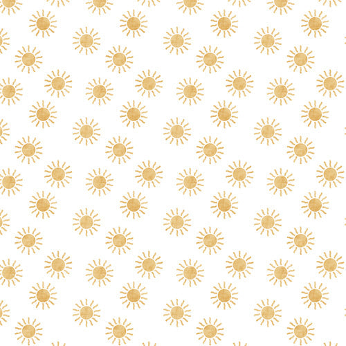 Little Arrow Design Co Suns golden on white Shower Curtain