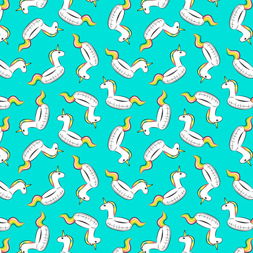 Little Arrow Design Co Unicorn Pool Float Shower Curtain