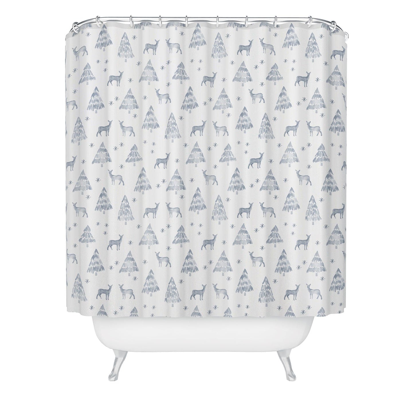 Little Arrow Design Co Watercolor Nordic Winter Shower Curtain