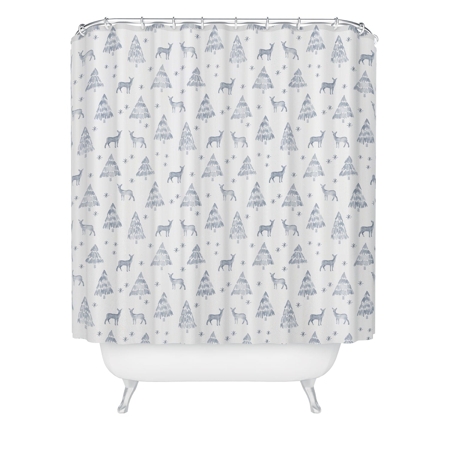 Little Arrow Design Co Watercolor Nordic Winter Shower Curtain