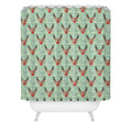Little Arrow Design Co watercolor rudolf Shower Curtain