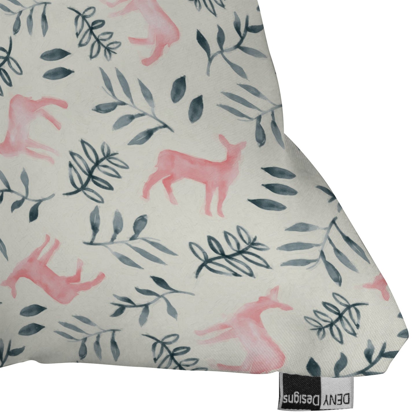 Little Arrow Design Co watercolor woodland in pink Outdoor Throw Pillow