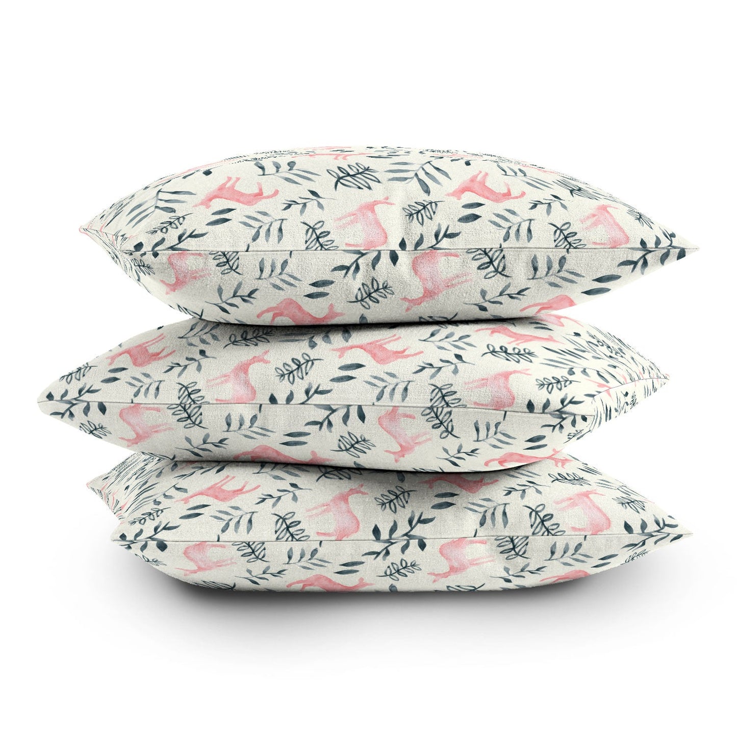 Little Arrow Design Co watercolor woodland in pink Outdoor Throw Pillow