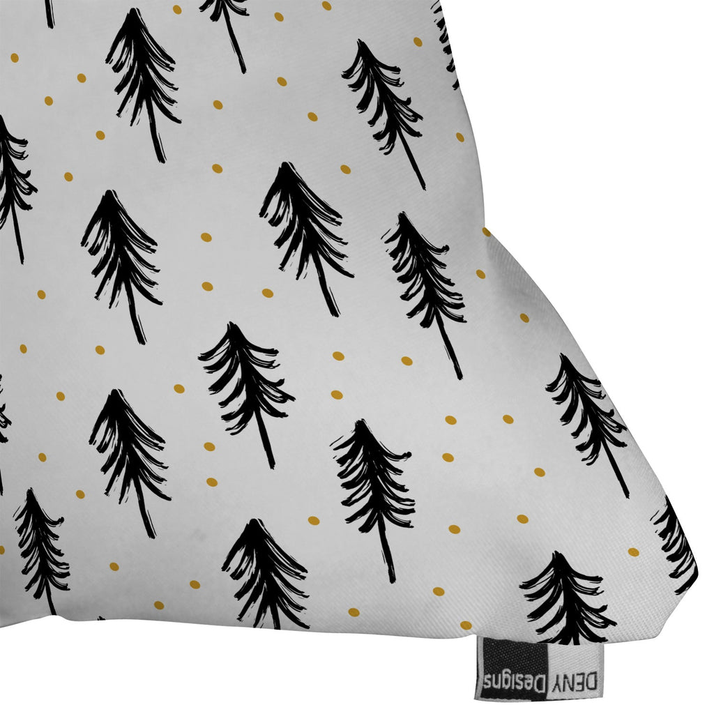 Little Arrow Design Co winter pines Outdoor Throw Pillow