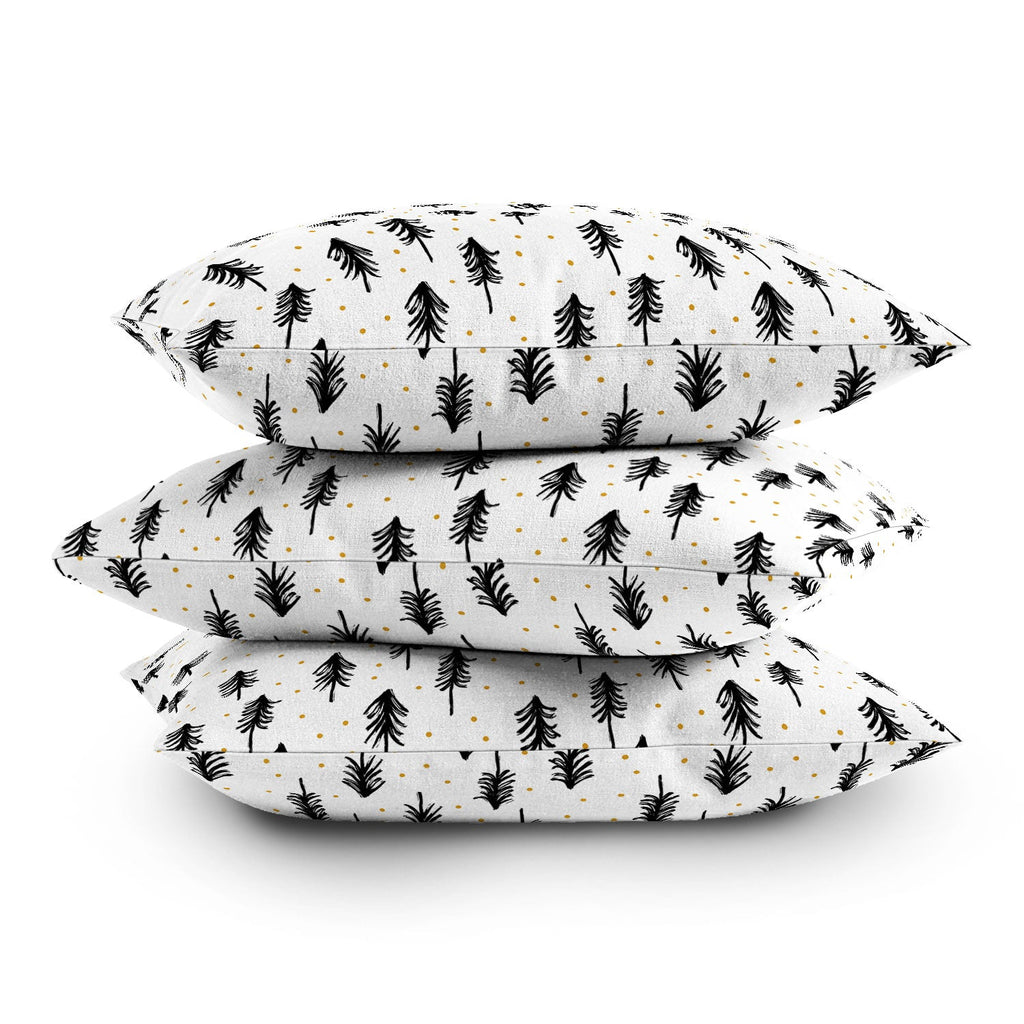 Little Arrow Design Co winter pines Throw Pillow