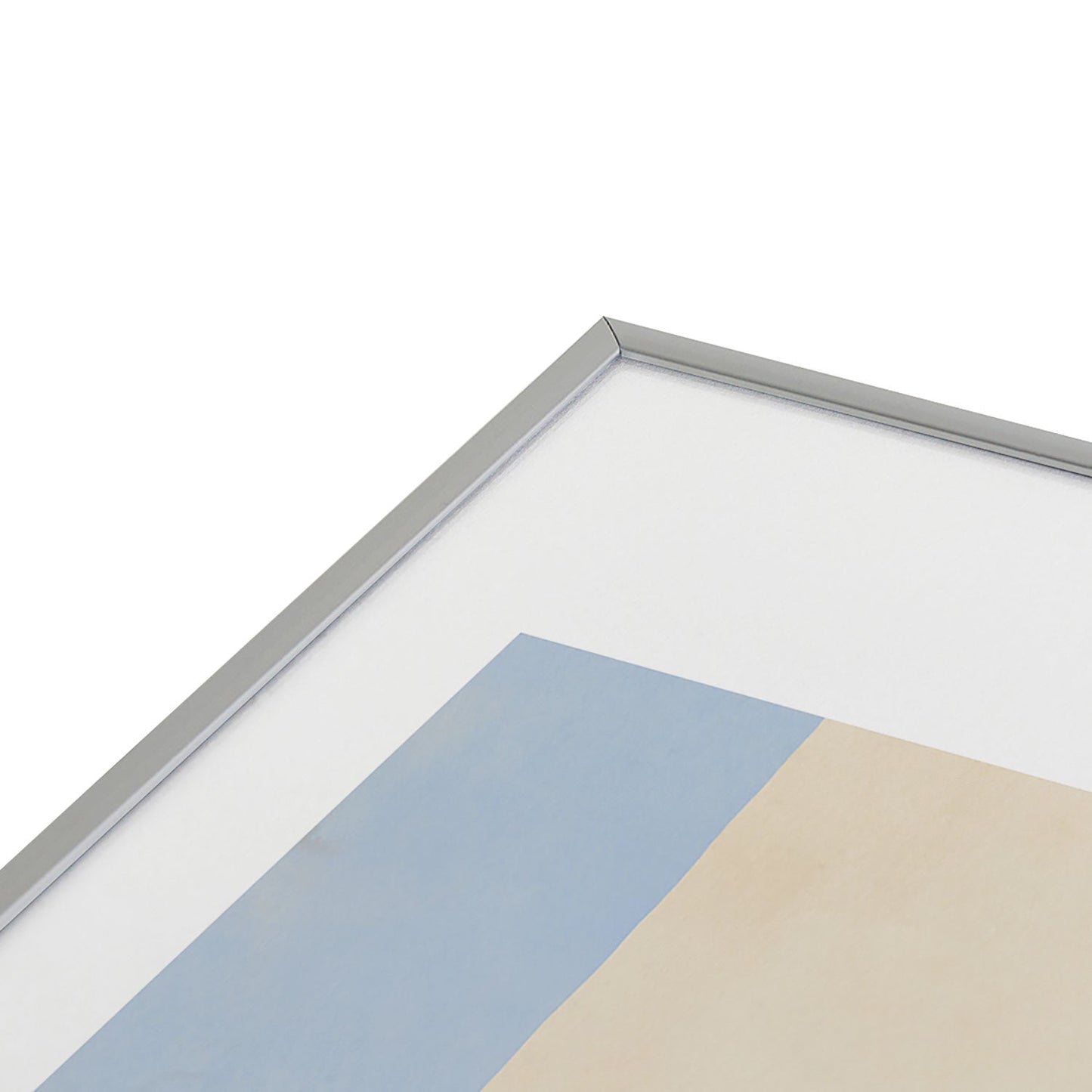 Little Dean Minimal sand beach with seagull Metal Framed Art Print