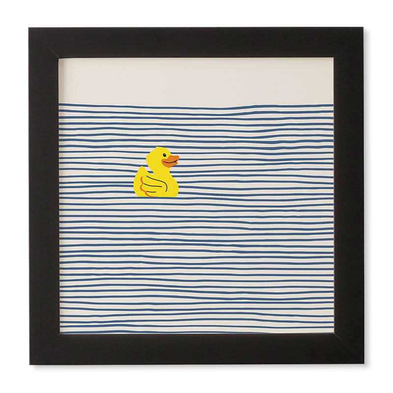 Little Dean Yellow rubber ducky Framed Wall Art
