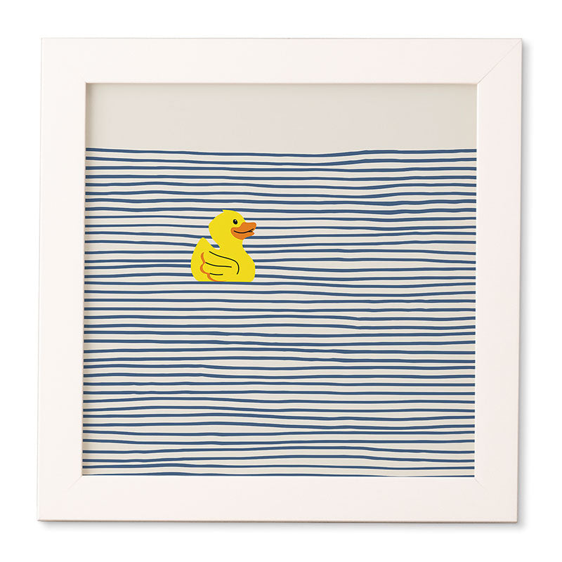 Little Dean Yellow rubber ducky Framed Wall Art