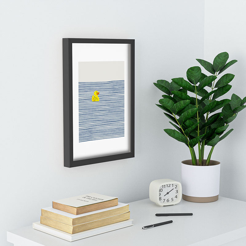 Little Dean Yellow rubber ducky Recessed Framing Rectangle