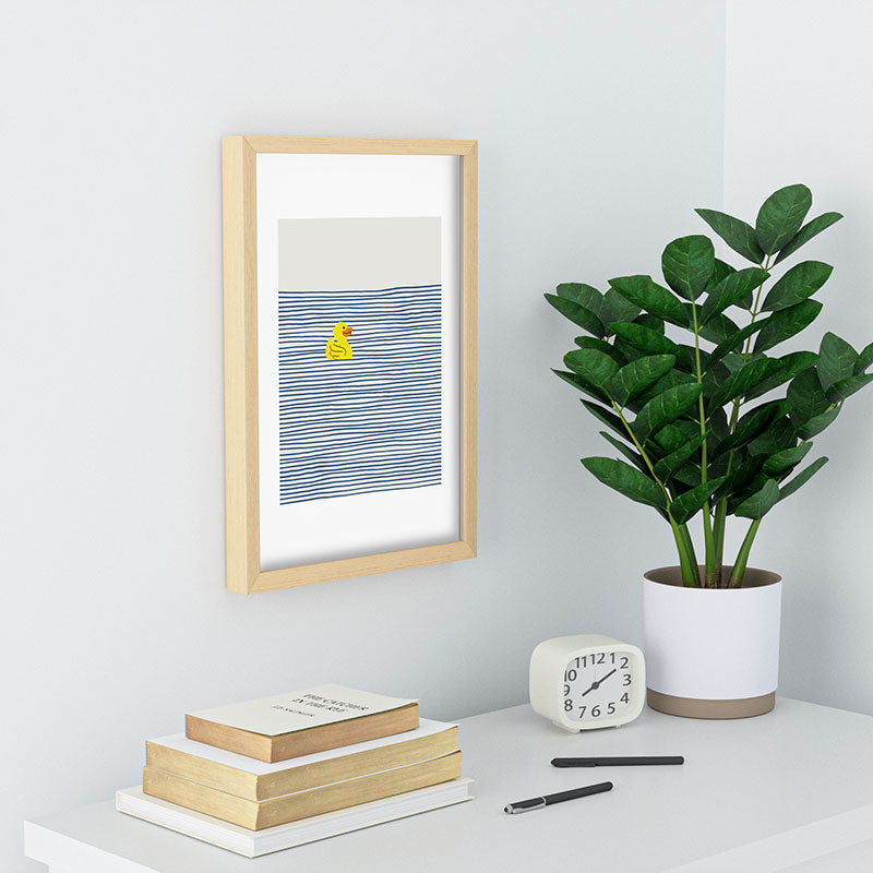 Little Dean Yellow rubber ducky Recessed Framing Rectangle