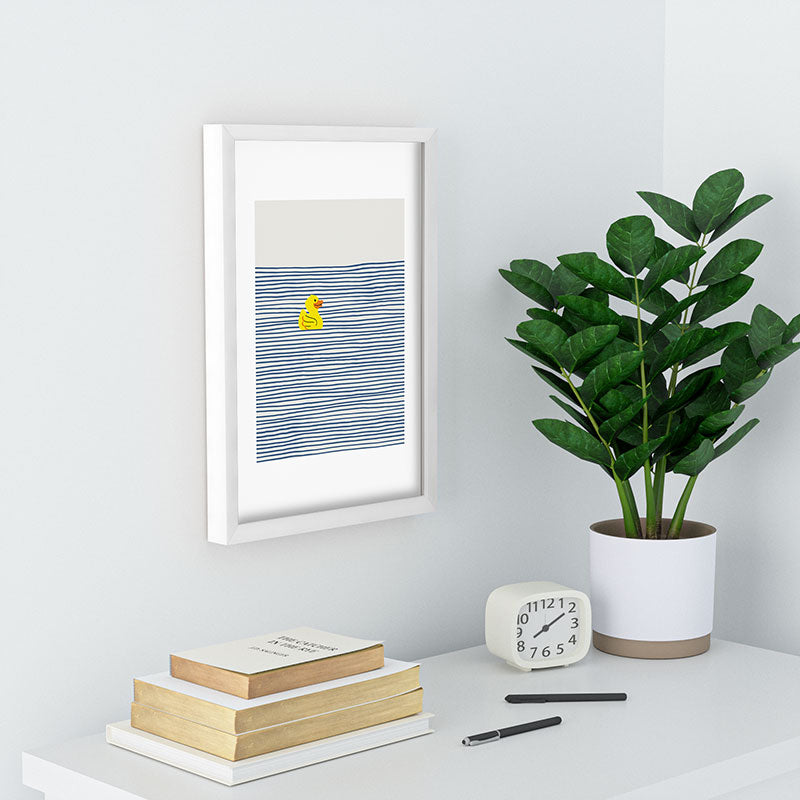 Little Dean Yellow rubber ducky Recessed Framing Rectangle