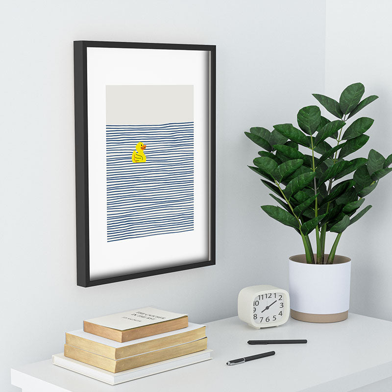 Little Dean Yellow rubber ducky Recessed Framing Rectangle