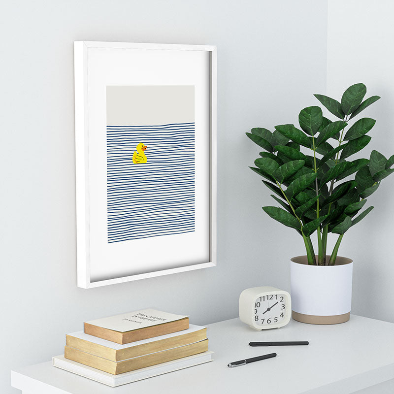 Little Dean Yellow rubber ducky Recessed Framing Rectangle
