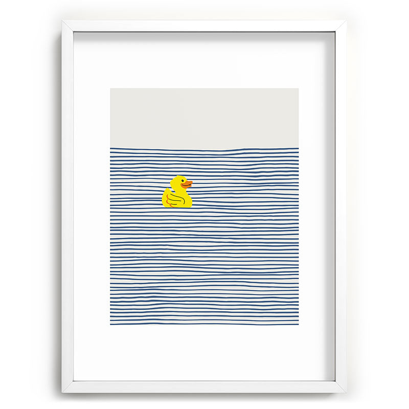 Little Dean Yellow rubber ducky Recessed Framing Rectangle