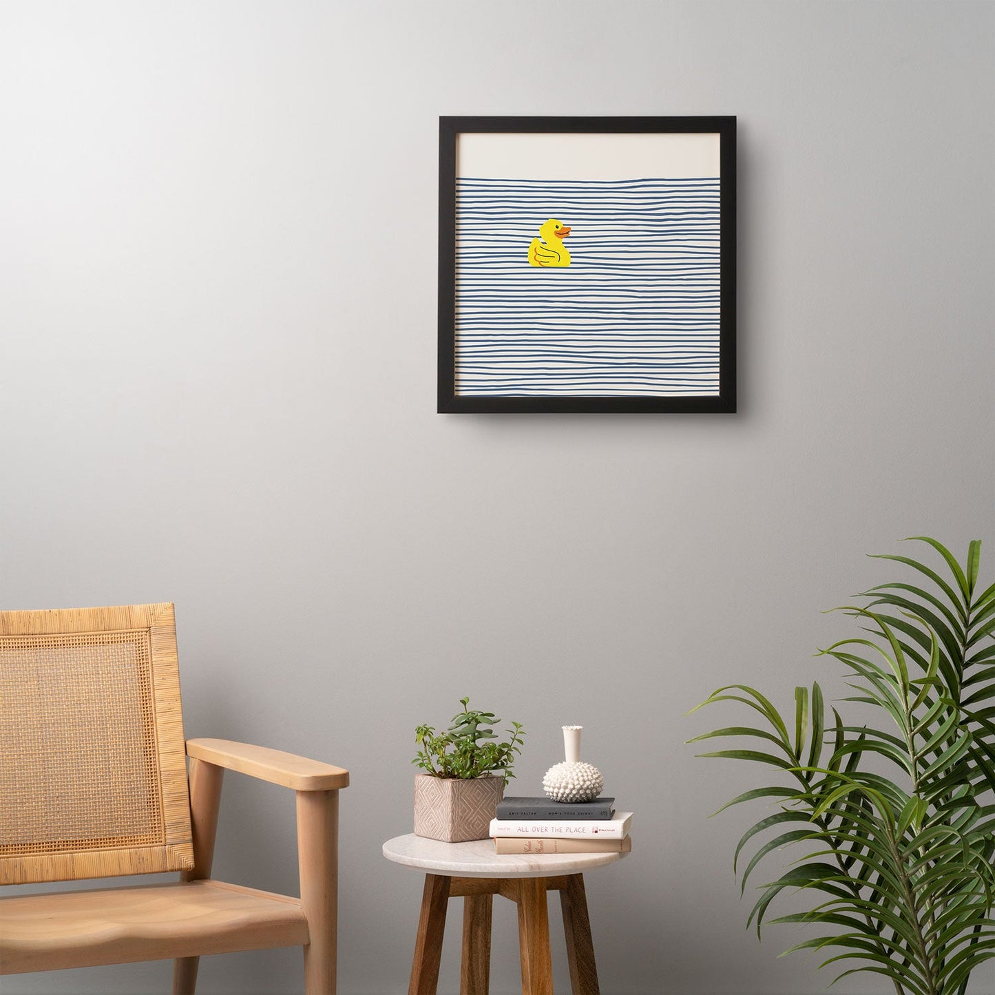 Little Dean Yellow rubber ducky Framed Wall Art