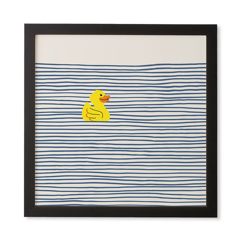 Little Dean Yellow rubber ducky Framed Wall Art