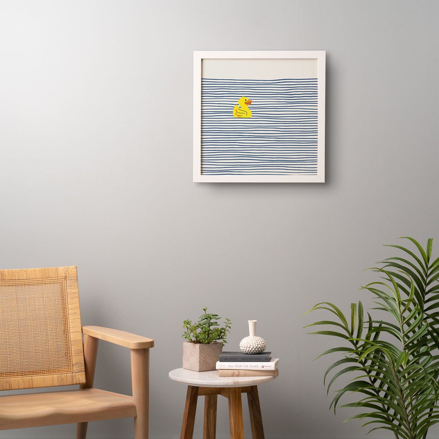 Little Dean Yellow rubber ducky Framed Wall Art