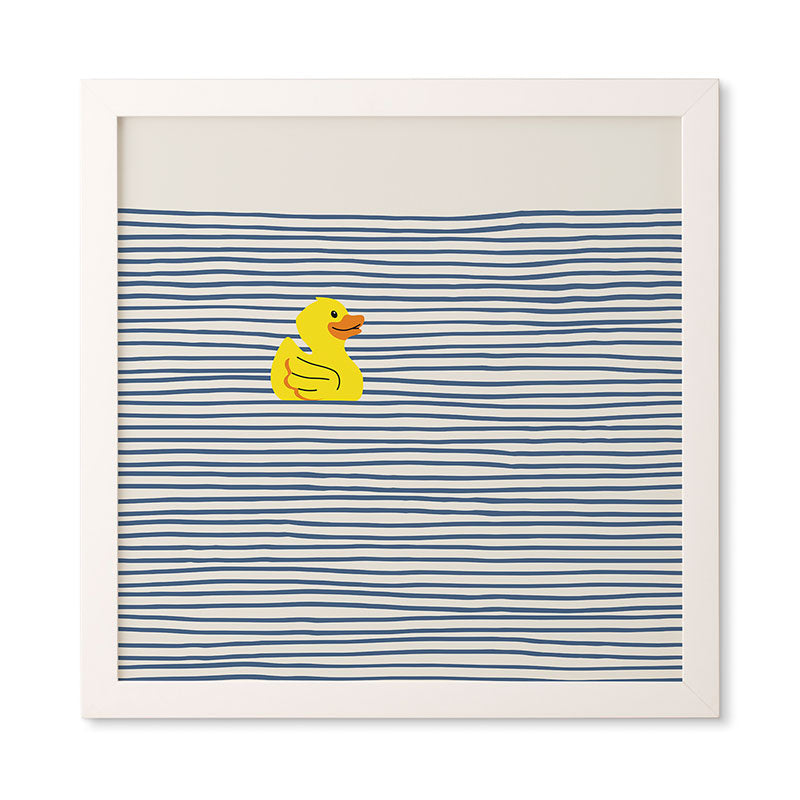 Little Dean Yellow rubber ducky Framed Wall Art