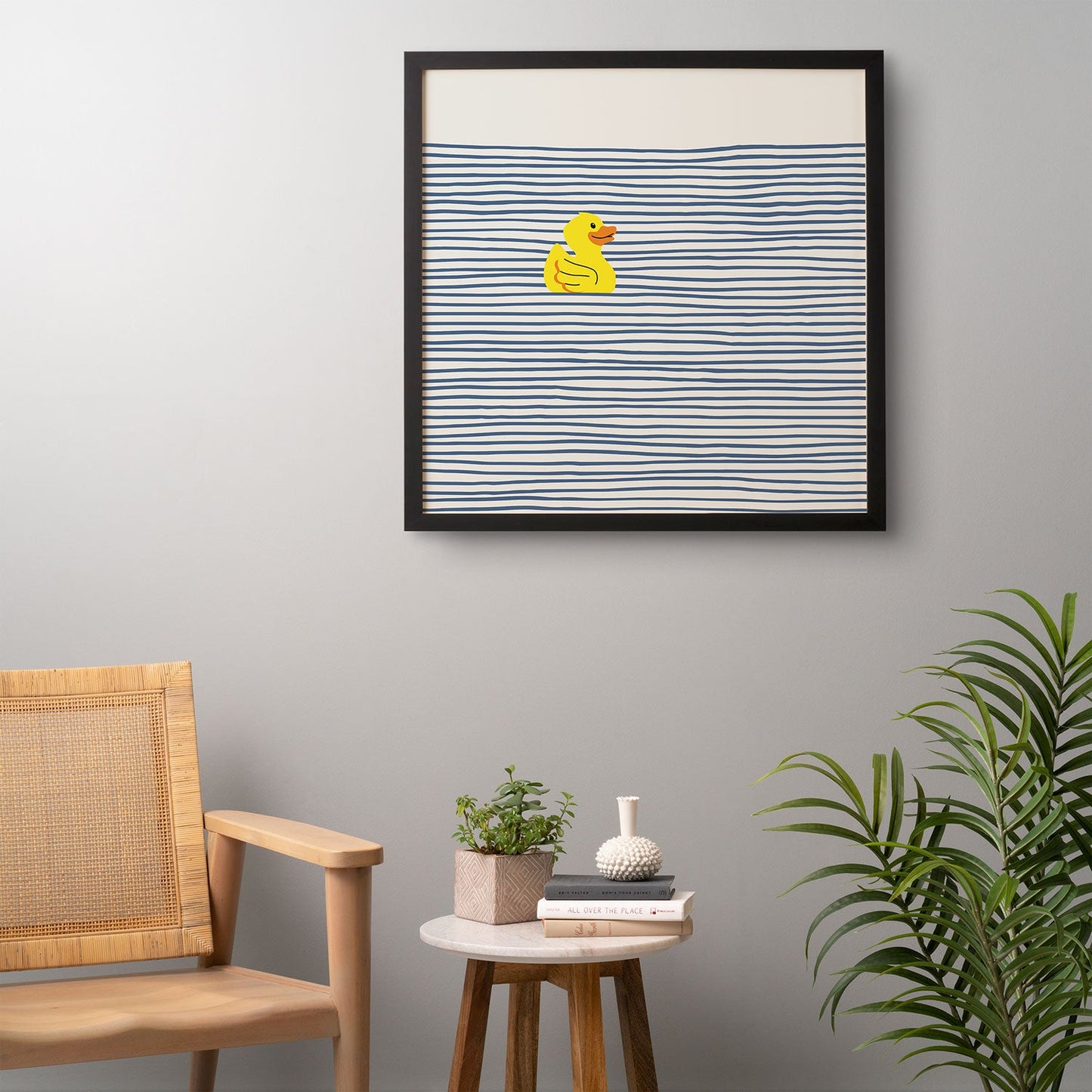 Little Dean Yellow rubber ducky Framed Wall Art