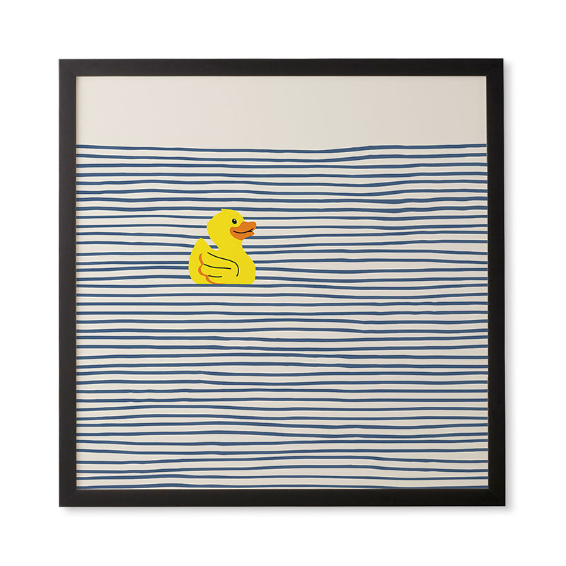 Little Dean Yellow rubber ducky Framed Wall Art