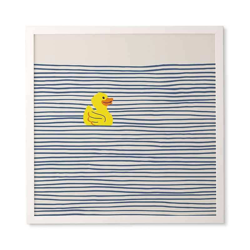 Little Dean Yellow rubber ducky Framed Wall Art