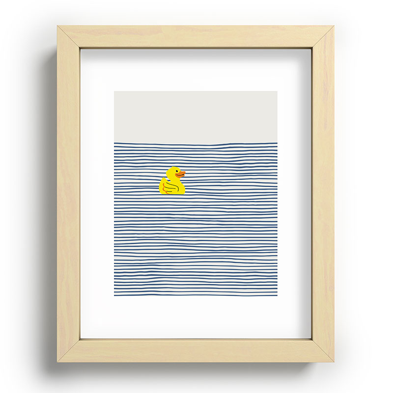 Little Dean Yellow rubber ducky Recessed Framing Rectangle