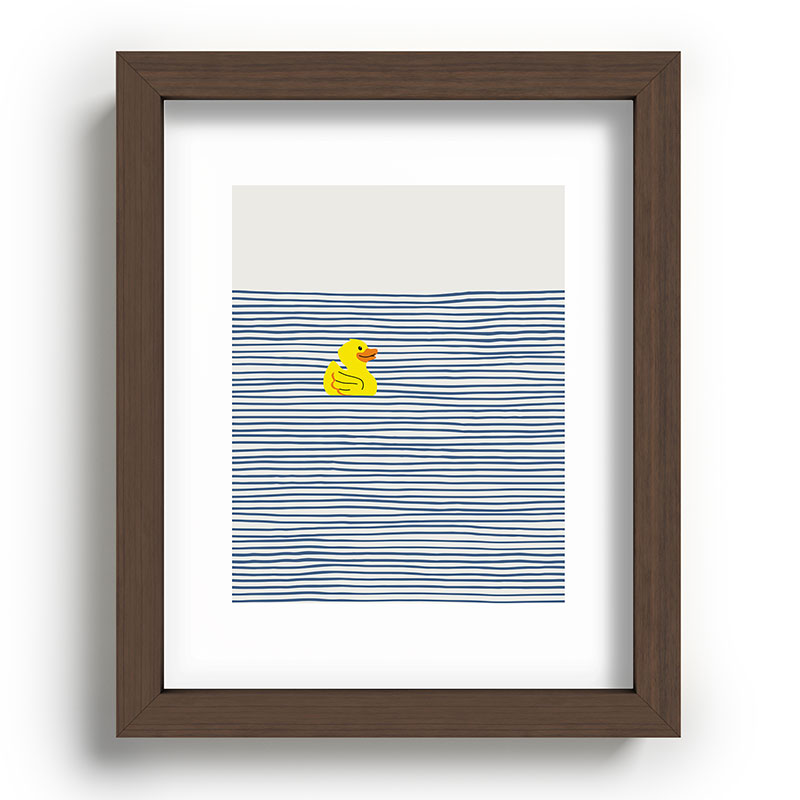 Little Dean Yellow rubber ducky Recessed Framing Rectangle