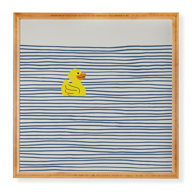 Little Dean Yellow rubber ducky Framed Wall Art