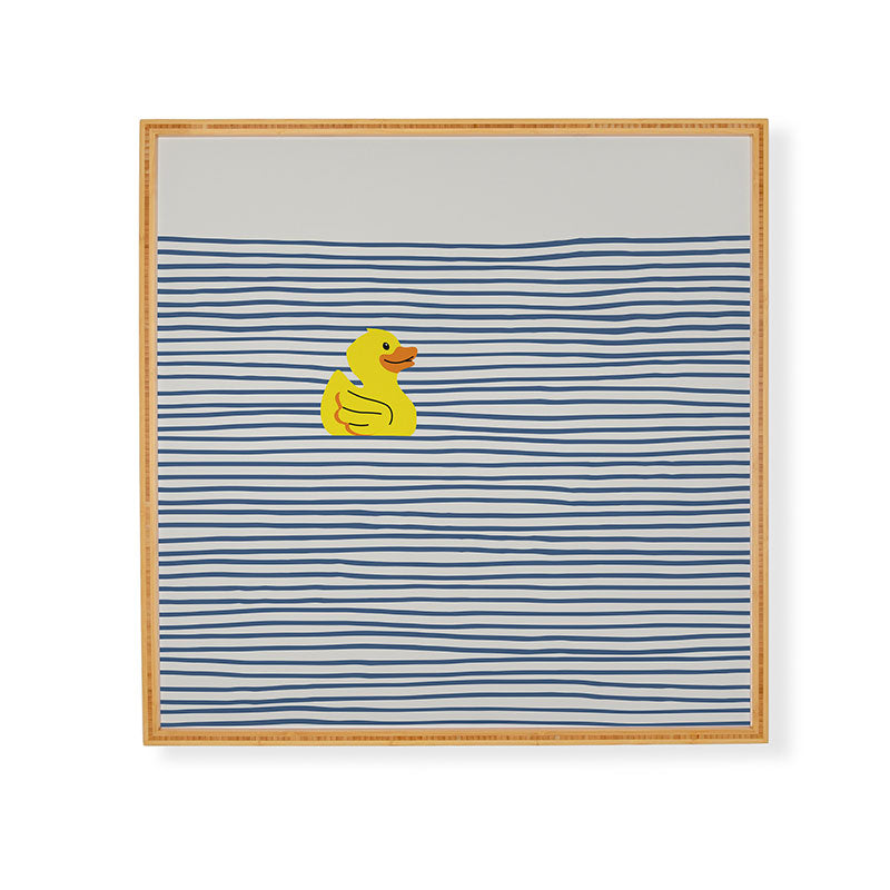 Little Dean Yellow rubber ducky Framed Wall Art