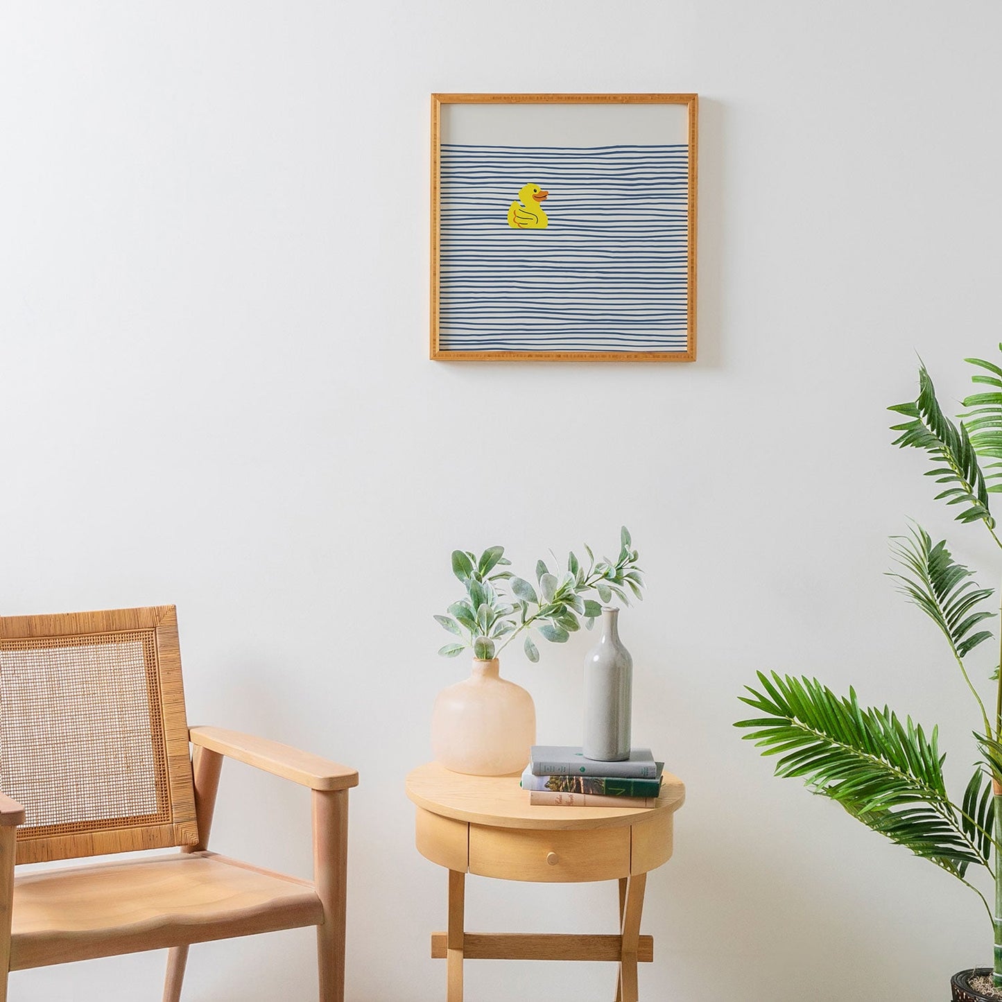 Little Dean Yellow rubber ducky Framed Wall Art