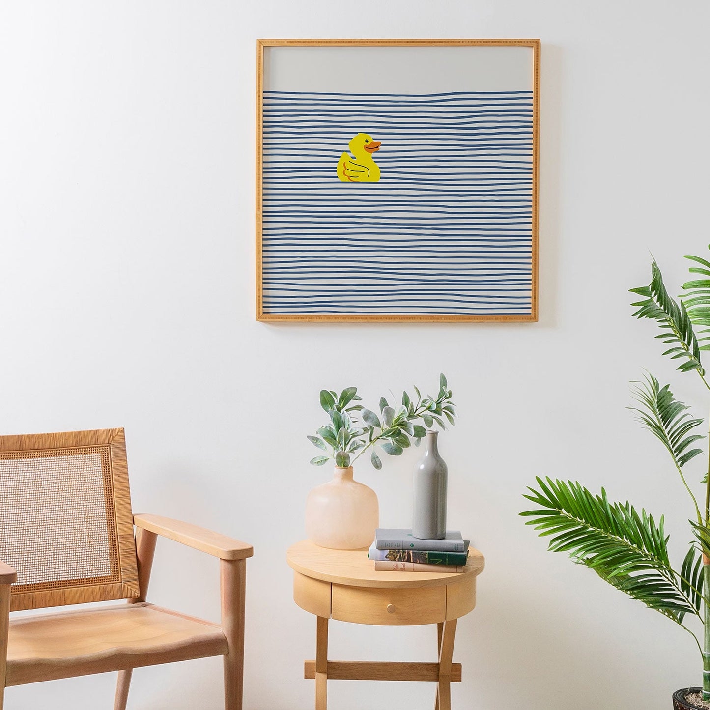 Little Dean Yellow rubber ducky Framed Wall Art