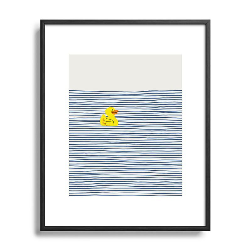 Little Dean Yellow rubber ducky Metal Framed Art Print