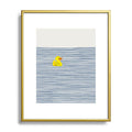 Little Dean Yellow rubber ducky Metal Framed Art Print