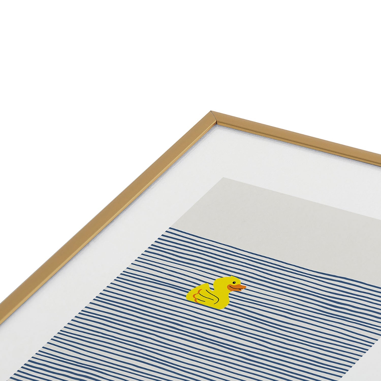 Little Dean Yellow rubber ducky Metal Framed Art Print