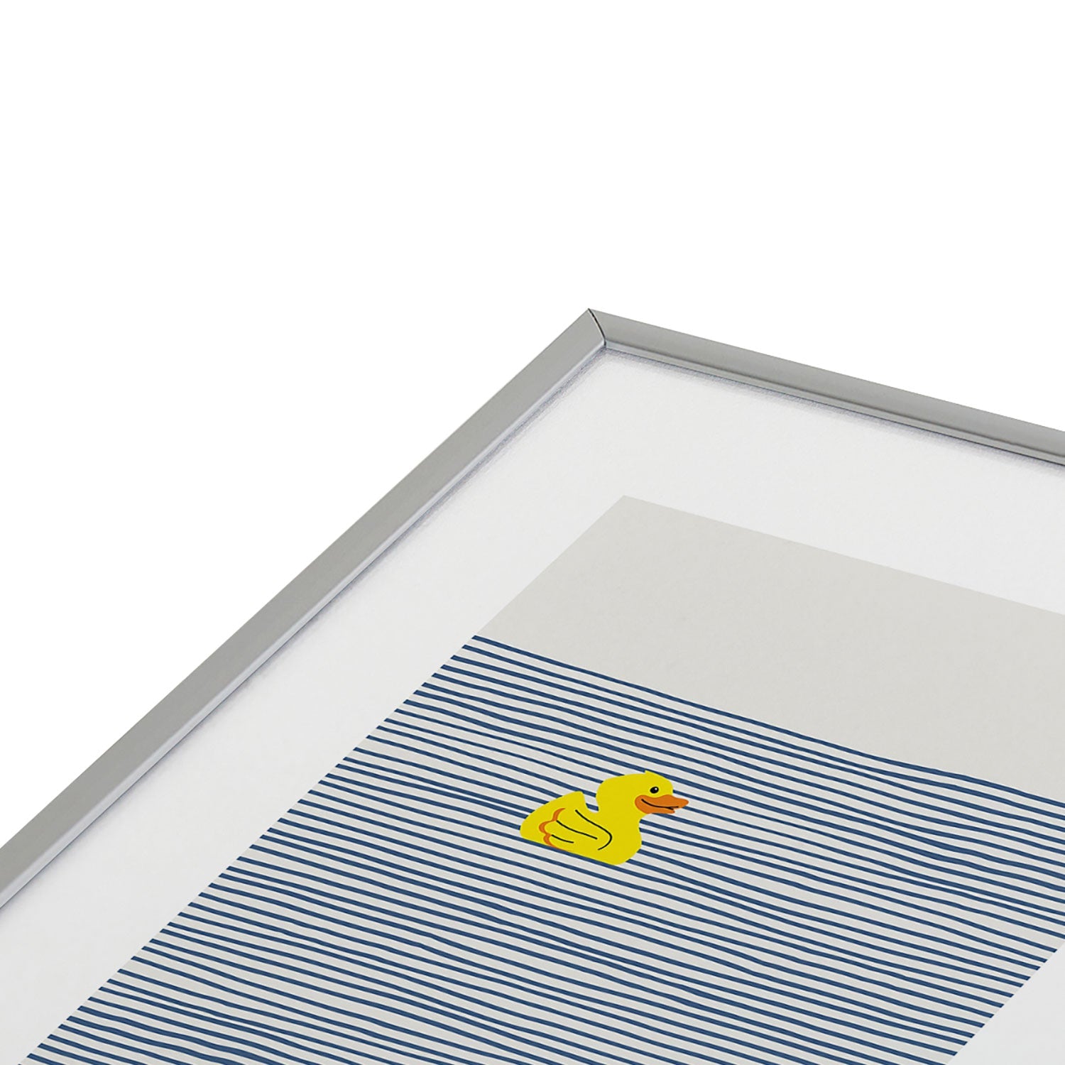 Little Dean Yellow rubber ducky Metal Framed Art Print