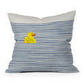 Little Dean Yellow rubber ducky Outdoor Throw Pillow