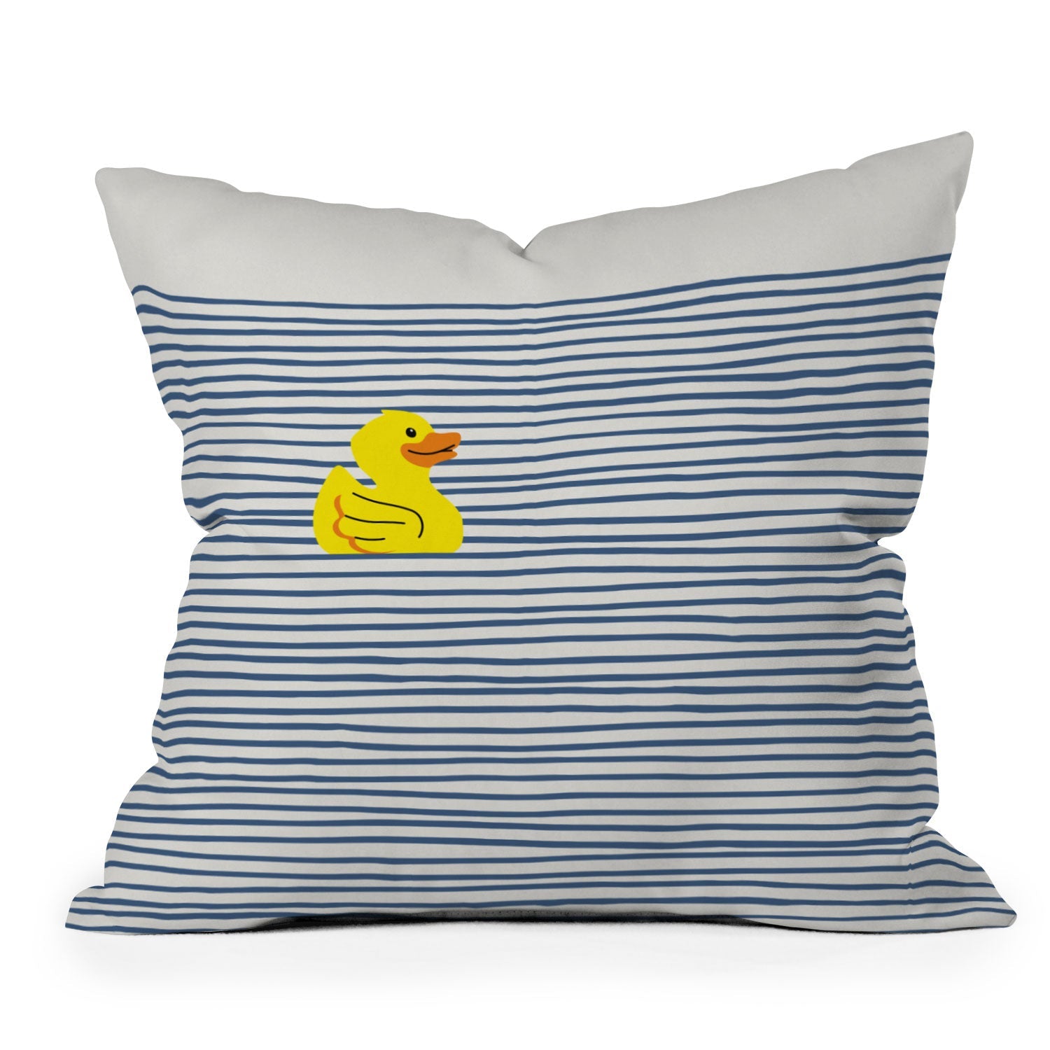 Little Dean Yellow rubber ducky Outdoor Throw Pillow