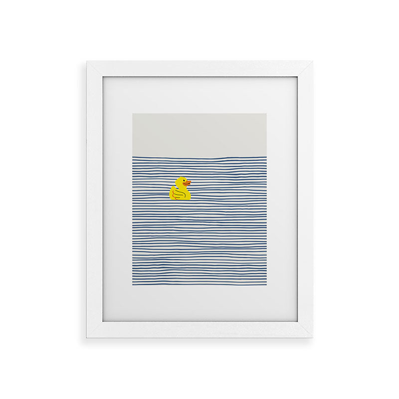 Little Dean Yellow rubber ducky Framed Art Print