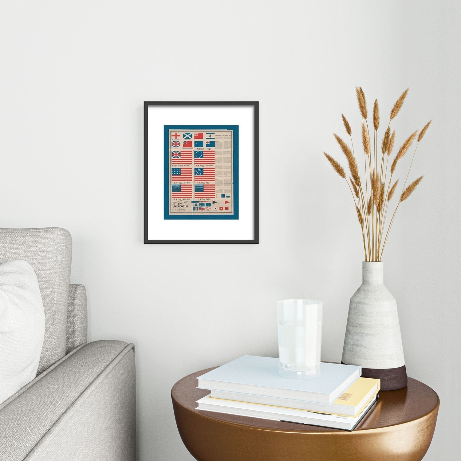 DENY Designs Goff s Evolution of the American Flag Metal Framed Art Print