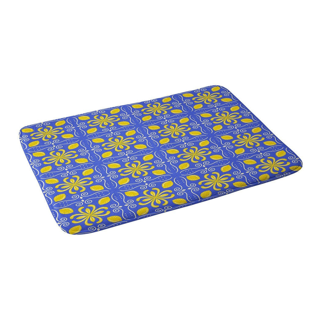 Design by Spark Dolce Vita Lemon Tile Memory Foam Bath Mat