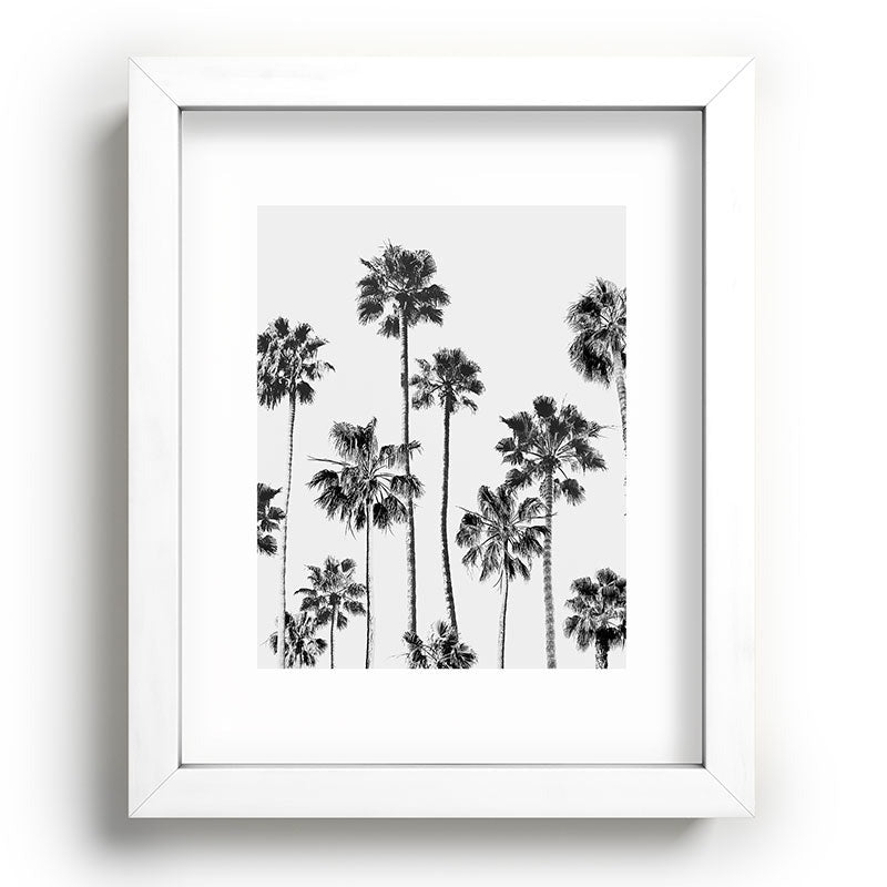 Gal Design Black And White Palms Recessed Framing Rectangle