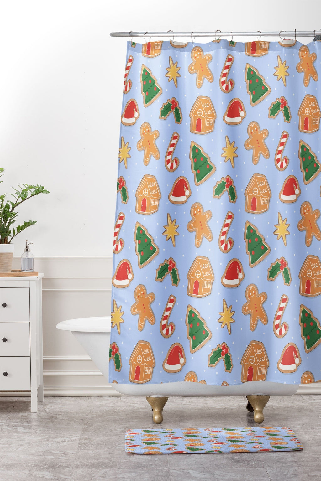 Love_Ryming Christmas Cookies Memory Foam Bath Mat
