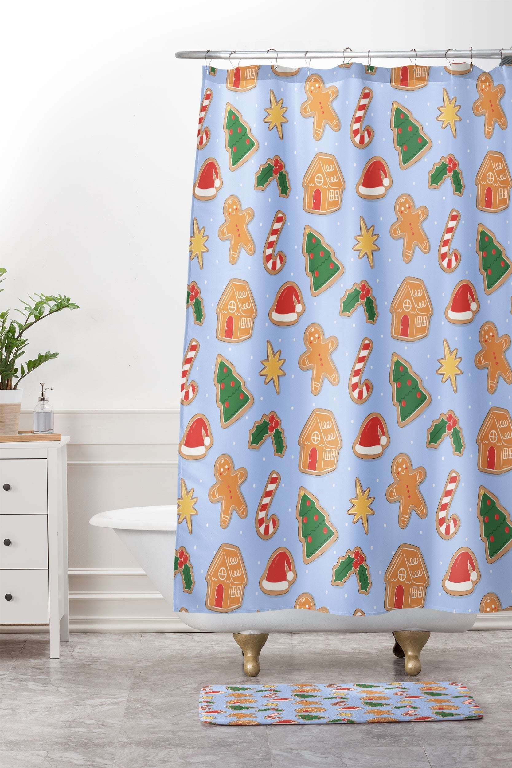 Love_Ryming Christmas Cookies Memory Foam Bath Mat
