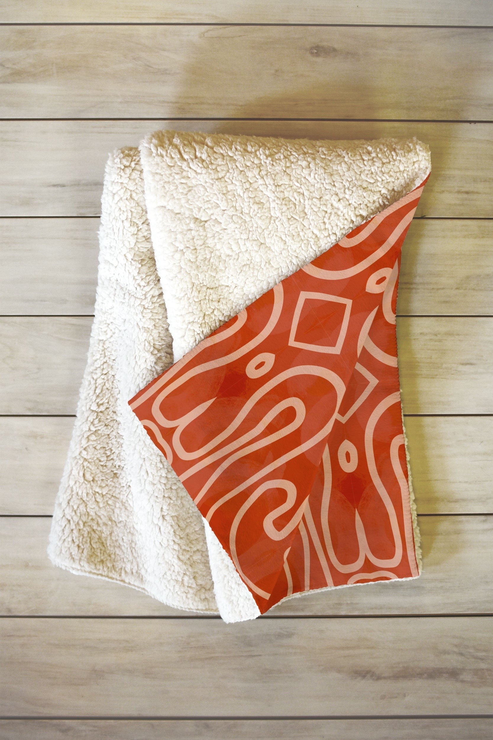 Mirimo Venexiana Burnt Orange Fleece Throw Blanket
